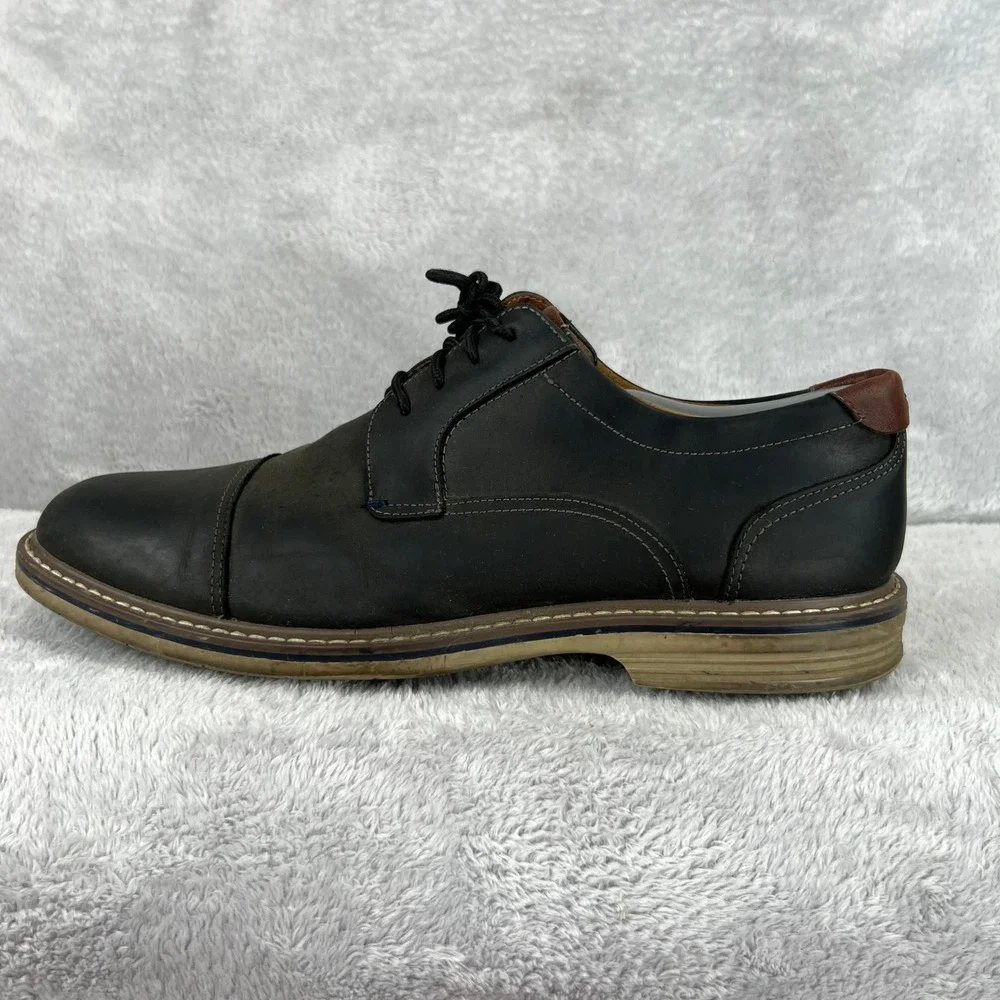 Florsheim Comfortech Flexsole Cap Toe Oxford 10M Black Men Dress Shoes 62851